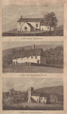 Weymouth, Dorset churches. St Nicholas, Broadwey & Holy Trinity, Bincombe 1802 picture