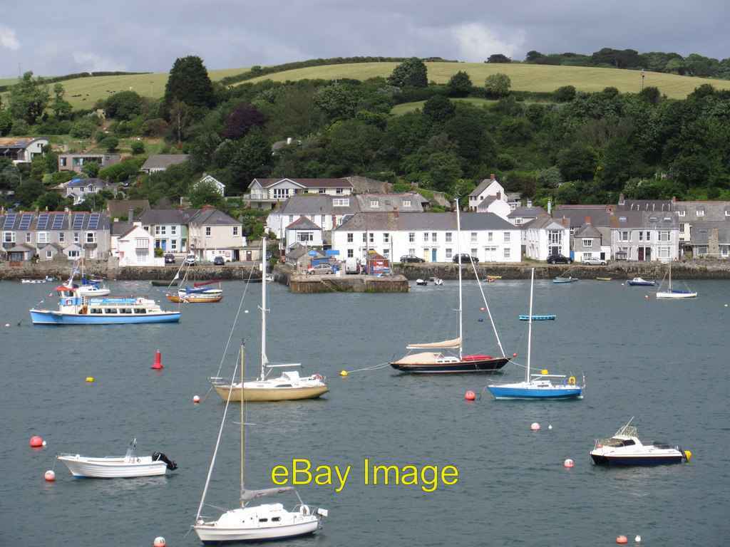 Photo 6x4 View of Flushing from the Greenbanks Hotel Falmouth The village c2016