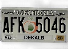 GEORGIA passenger 2006 license plate 