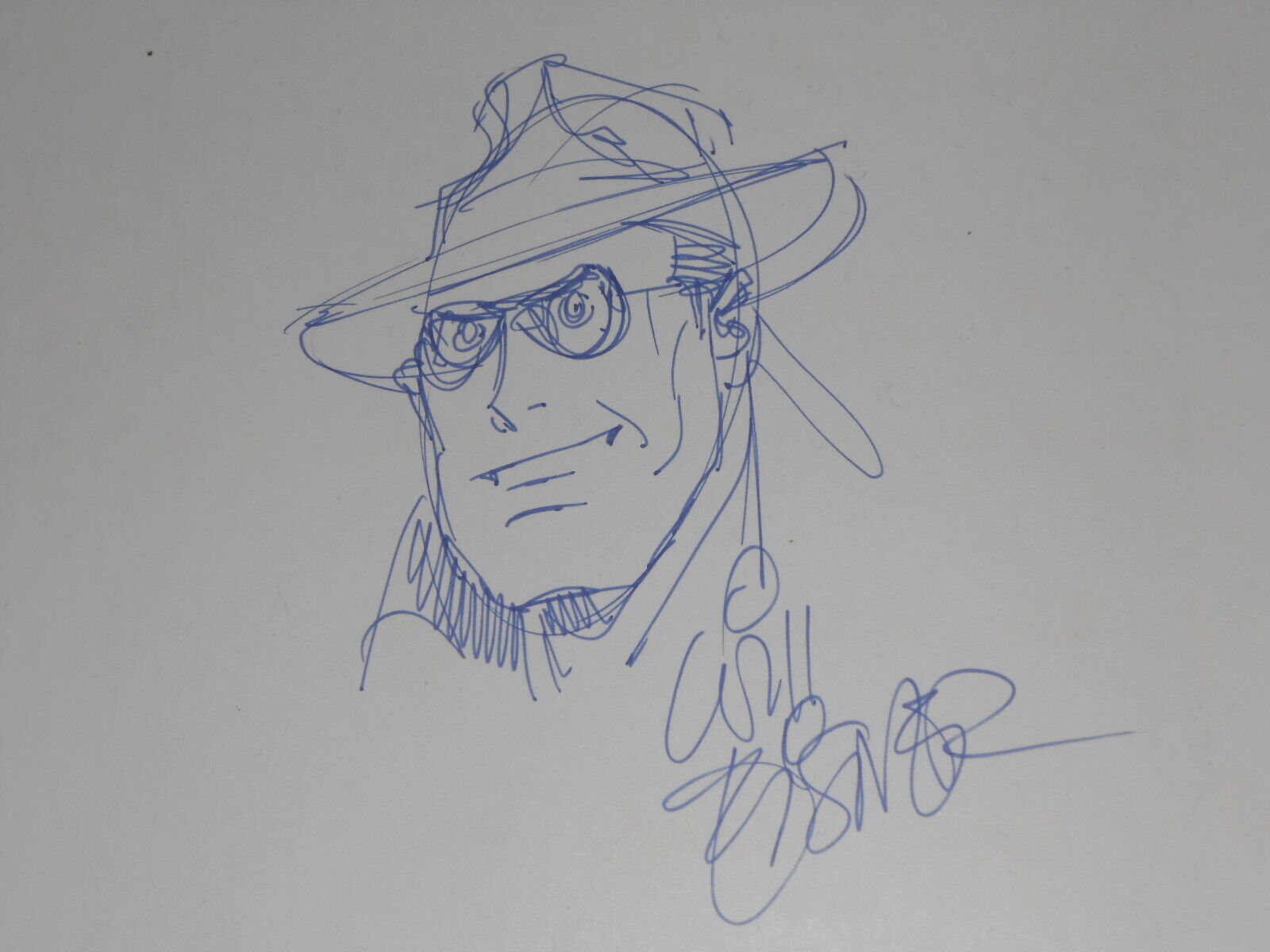 Will Eisner The Spirit Original Sketch Signed