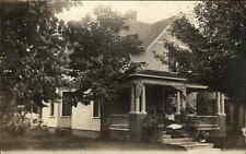 Pretty Home & Porch Swanton Ohio OH Cancel 1907 Real Photo Postcard picture