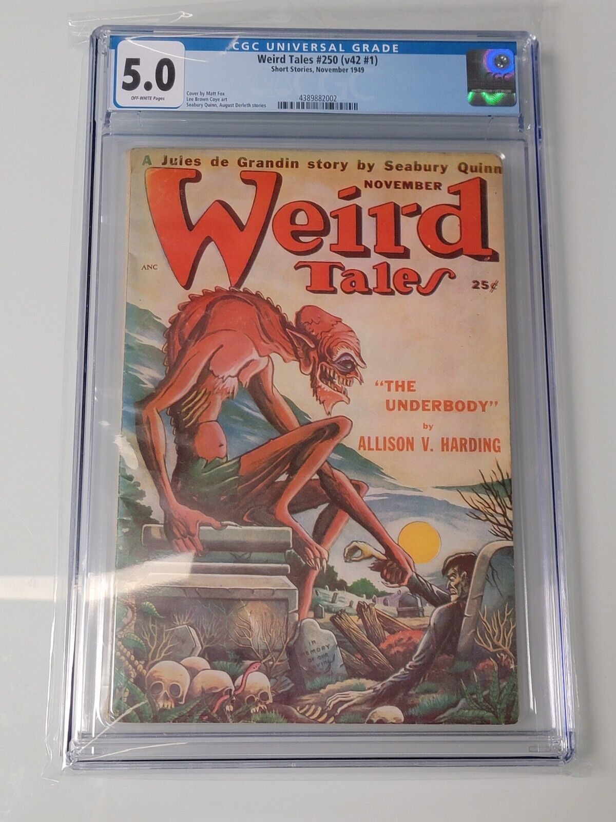 Weird Tales Pulp 1st Series Nov 1949 Vol. 42 #1 5.0 Off White Pages CGC