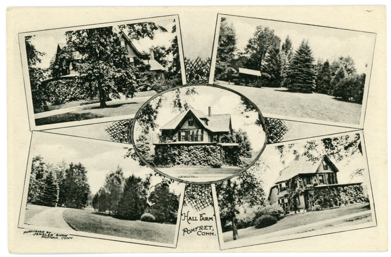 Postcard - Pomfret, Connecticut, Hall Farm Multi-View - C. 1910