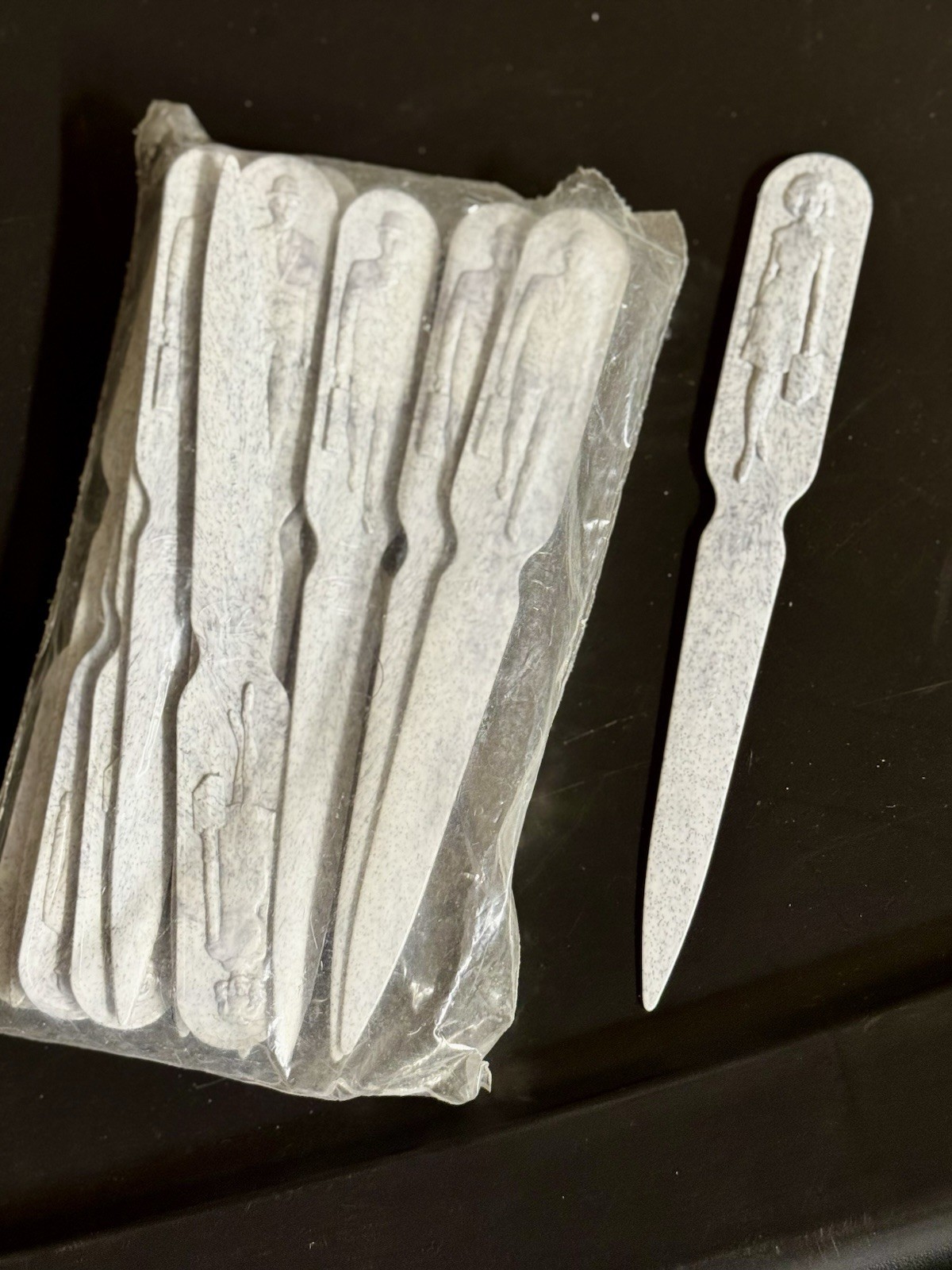 VTG Fuller Brush Salesman 2-Sided Letter Opener Plastic Gray Lot Of 12 *NEW* VTG Fuller Brush Salesman 2-Sided Letter Opener Plastic Gray Lot Of 12 *NEW*