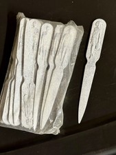VTG Fuller Brush Salesman 2-Sided Letter Opener Plastic Gray Lot Of 12 *NEW* picture