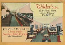 VTG Postcard WILDER'S Inc, Restaurant and Bar, Joplin, Missouri, Ozark Mountains picture