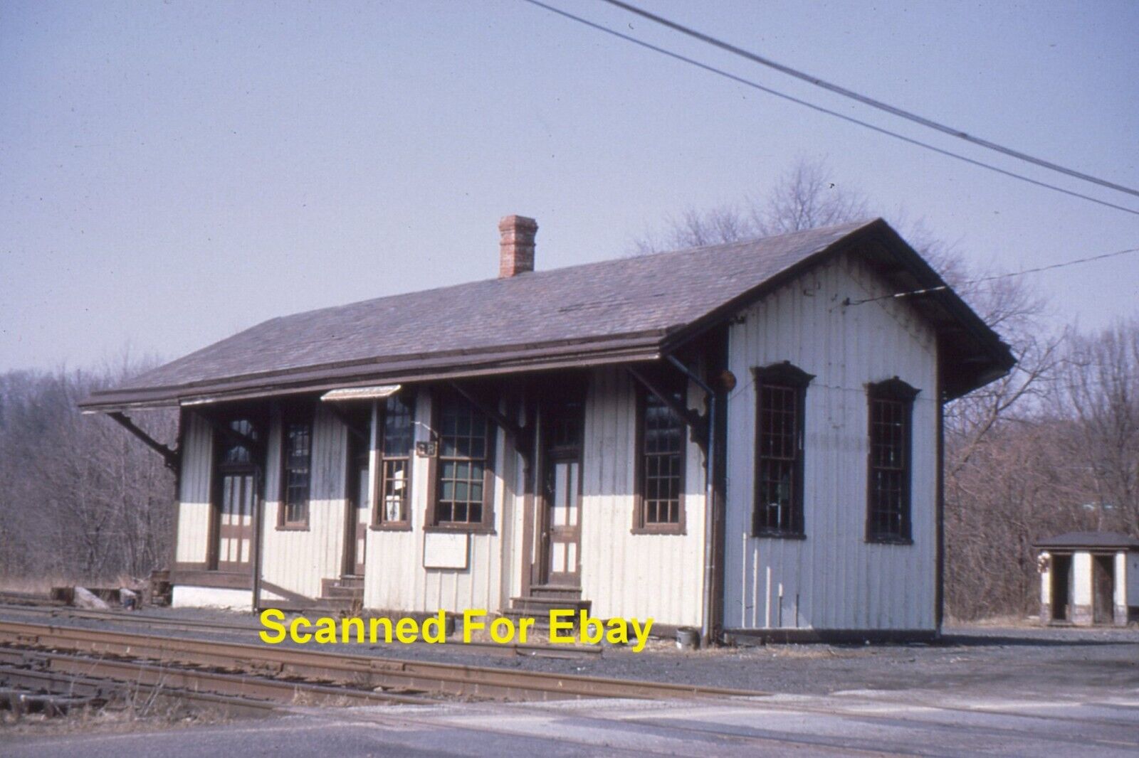Green Lane (Montgomery Co.) Pennsylvania Perkiomen Railroad Station 1965 Slide