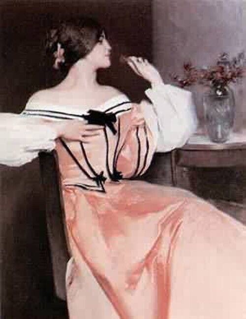 Dream-art Oil painting noblelady Lady-In-A-Pink-Dress-John-White-Alexander-Oil-P