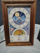 Vintage 1970s Mechtronics Fairfield Planters Clock Moon Phase Garden Electric picture