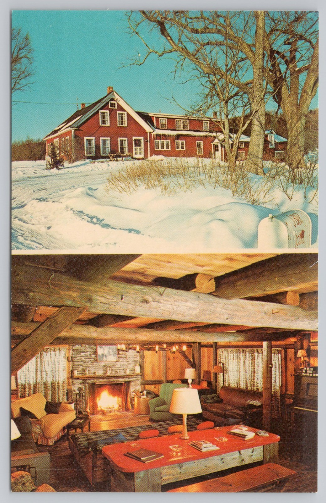 Postcard J-Bar Lodge Landgrove Vermont VT 1960s Postcard J-Bar Lodge Landgrove Vermont VT 1960s