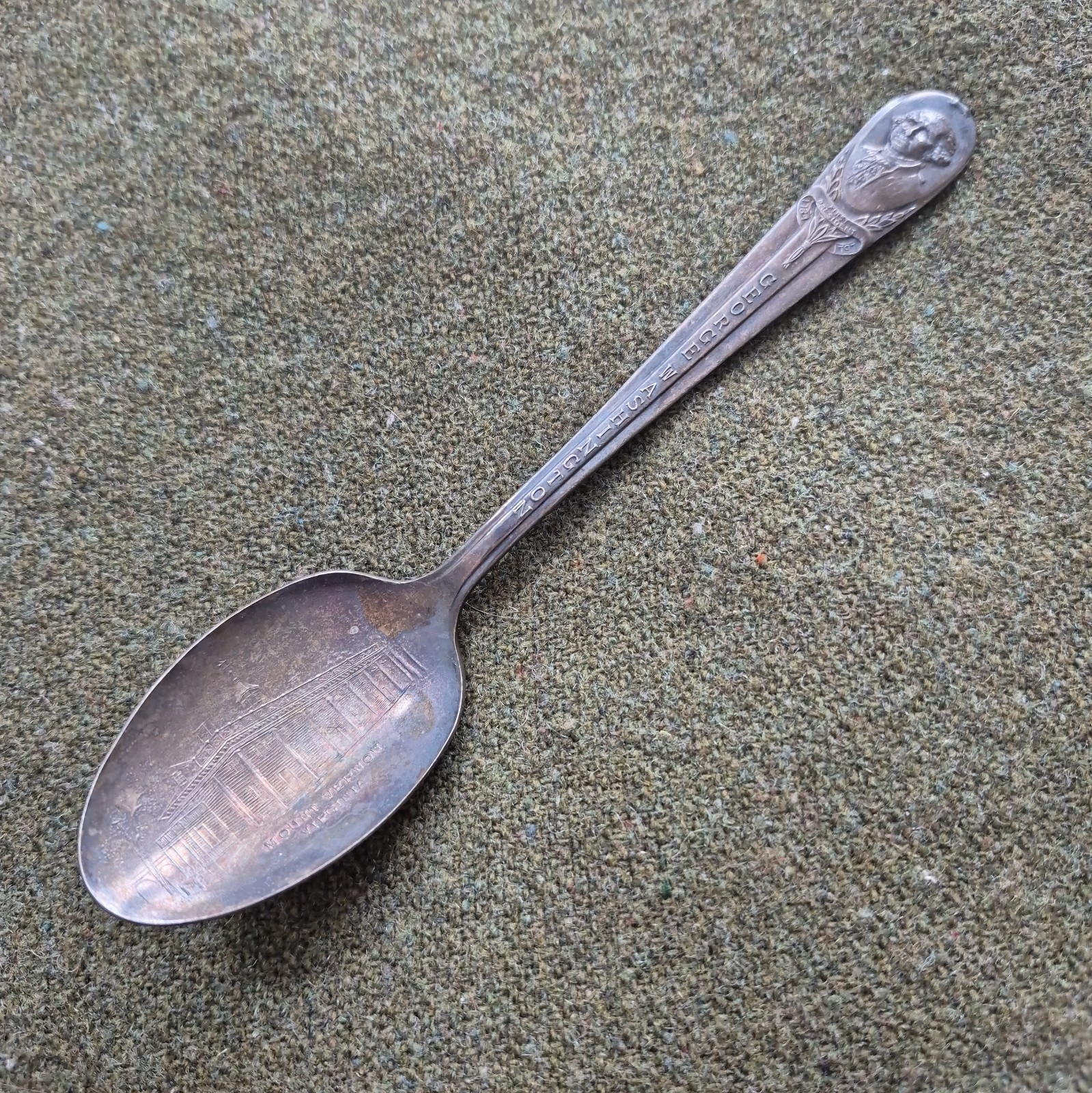 Vintage Silver Plated GEORGE WASHINGTON - Mt. Vernon Commemorative Spoon Rogers