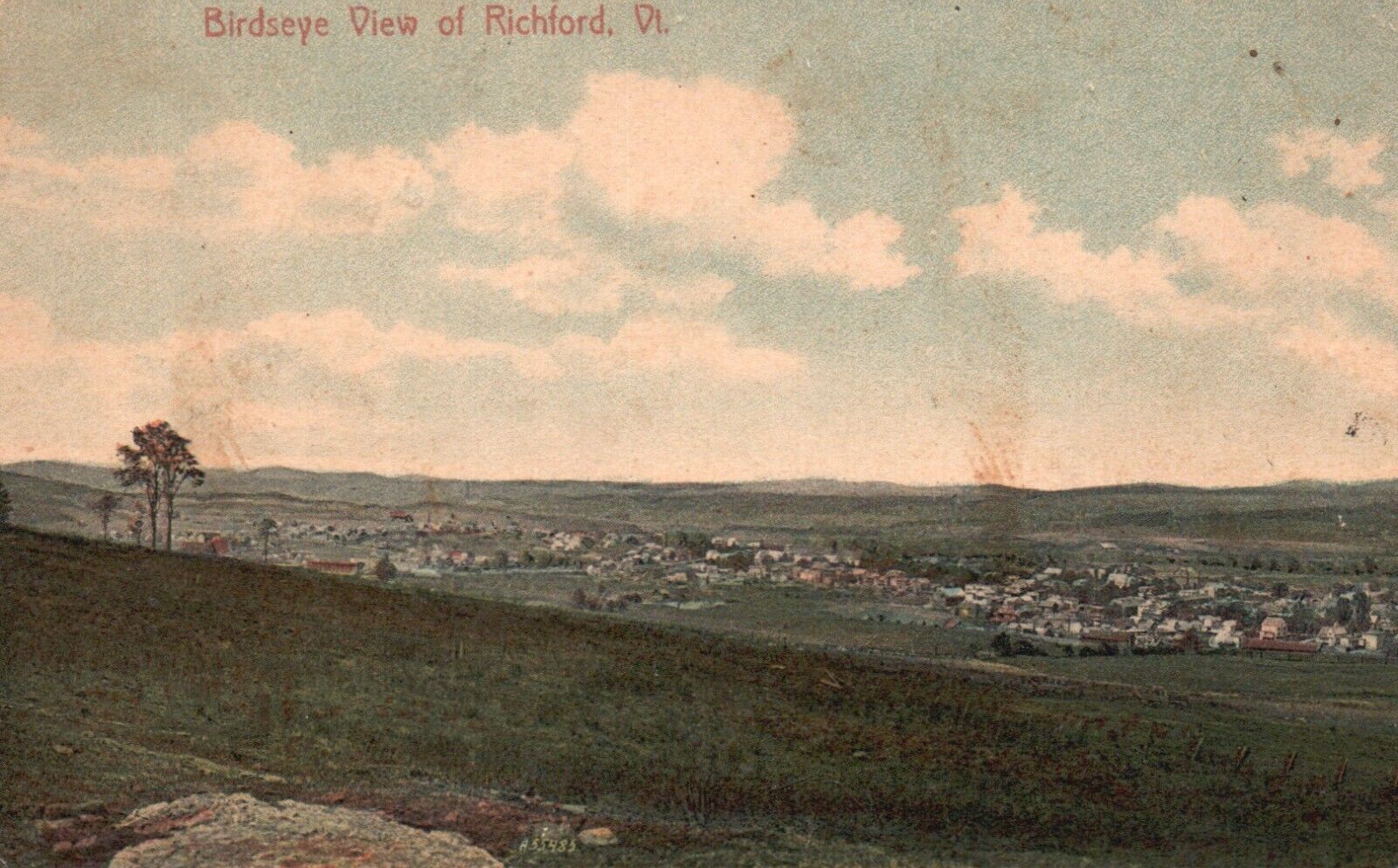 Postcard VT Richford Vermont Birds Eye View Posted 1910 Vintage PC H268