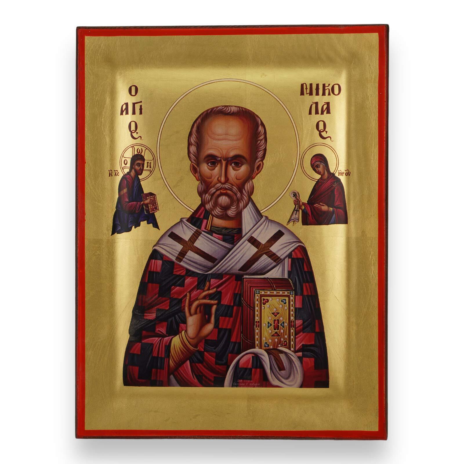 Nicholas of Myra Icon - Premium Handmade Greek Orthodox Byzantine Icon