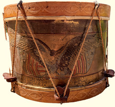 Antique Noble & Cooley Embossed Eagle Drum 12