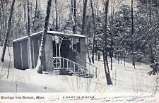 RUTLAND MA - A Camp In Winter Greetings From Rutland Postcard - udb - 1907 picture