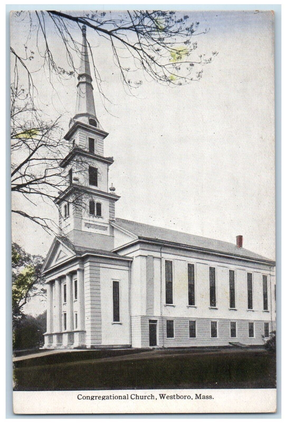 Congregational Church Westford Massachusetts MA Unposted Antique Postcard