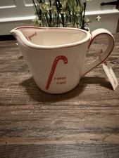 RARE NWT Anthropologie Molly Hatch Candy Cane Measuring Pitcher 1 Quart Retired picture