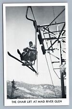 FAYSTON VT MAD RIVER GLEN VINTAGE POSTCARD CHAIR LIFT TO SUMMIT OF GEN STARK MTN picture