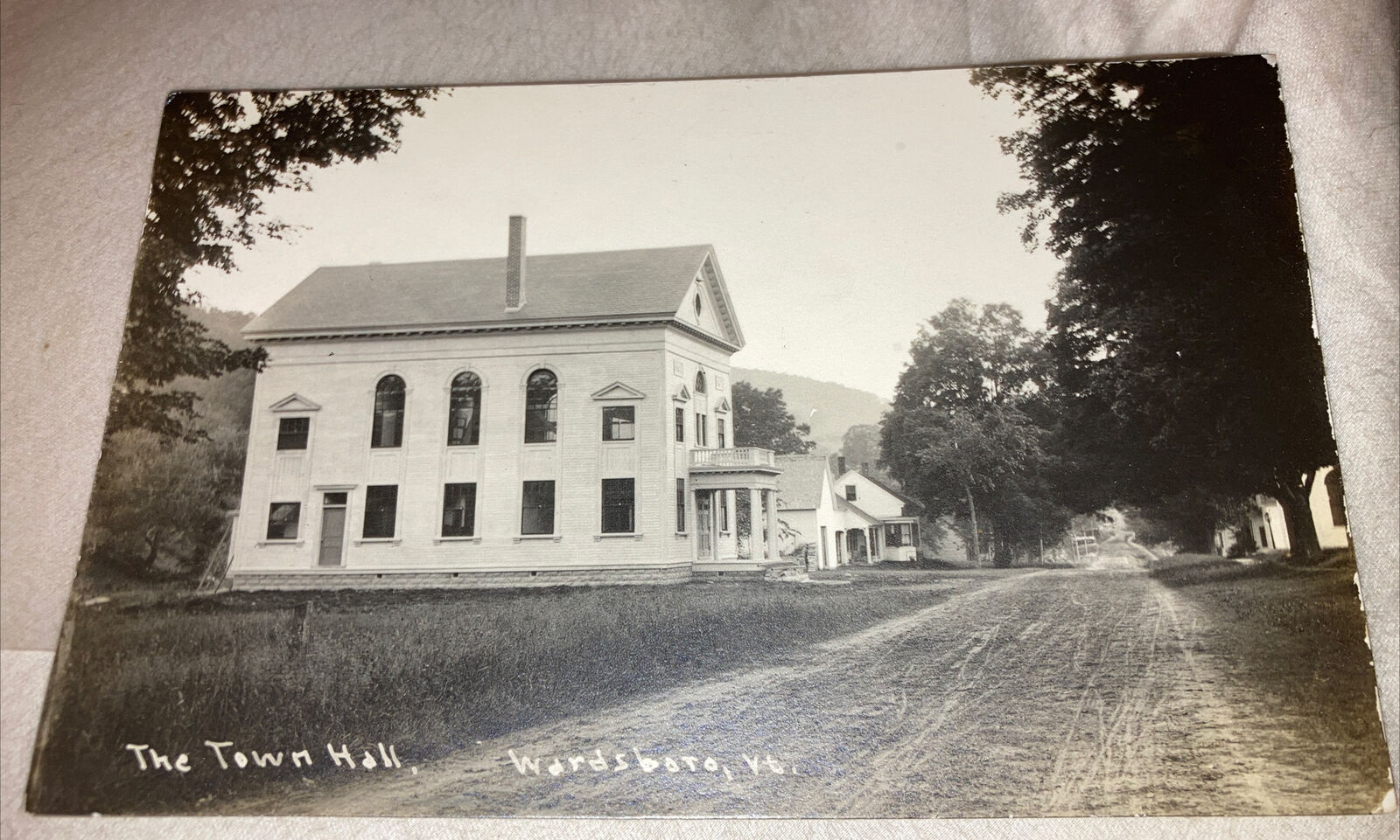 1907 Town Hall Wardsboro Vermont VT RPPC Photo Antique Postcard