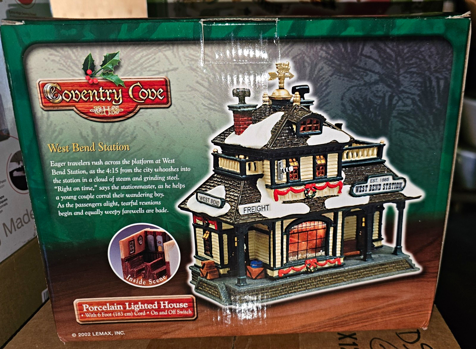 Coventry Cove Illuminated Porcelain West Bend Station Christmas Village Coventry Cove Illuminated Porcelain West Bend Station Christmas Village