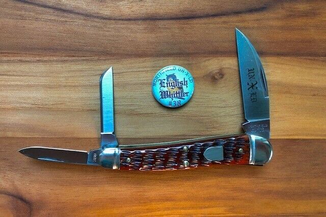 Great Eastern Cutlery Northfield # 38 English Whittler Knife; Burnt Orange Bone