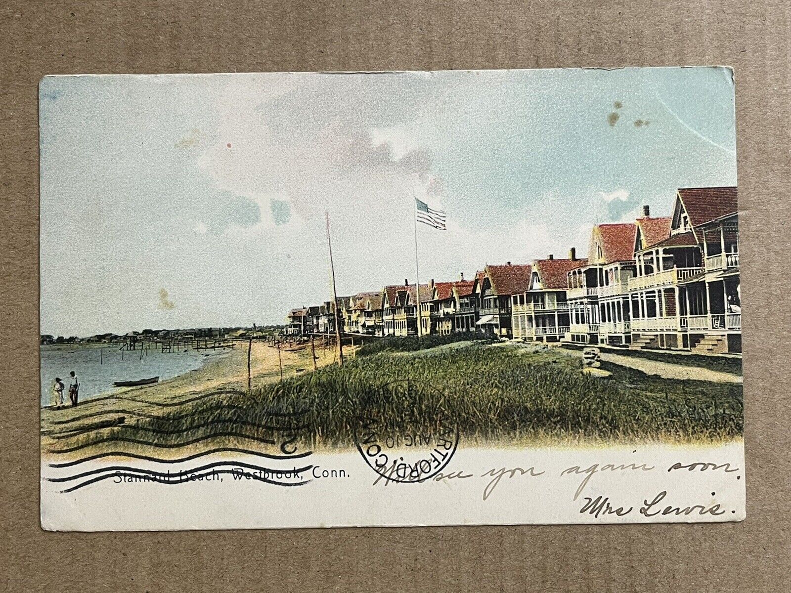 Postcard Westbrook Connecticut Stannard Beach Vintage 1906 UDB CT PC