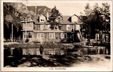 RPPC Granby CO KaRose Resort Bridge Fountain Building c1930 photo postcard DP4 picture