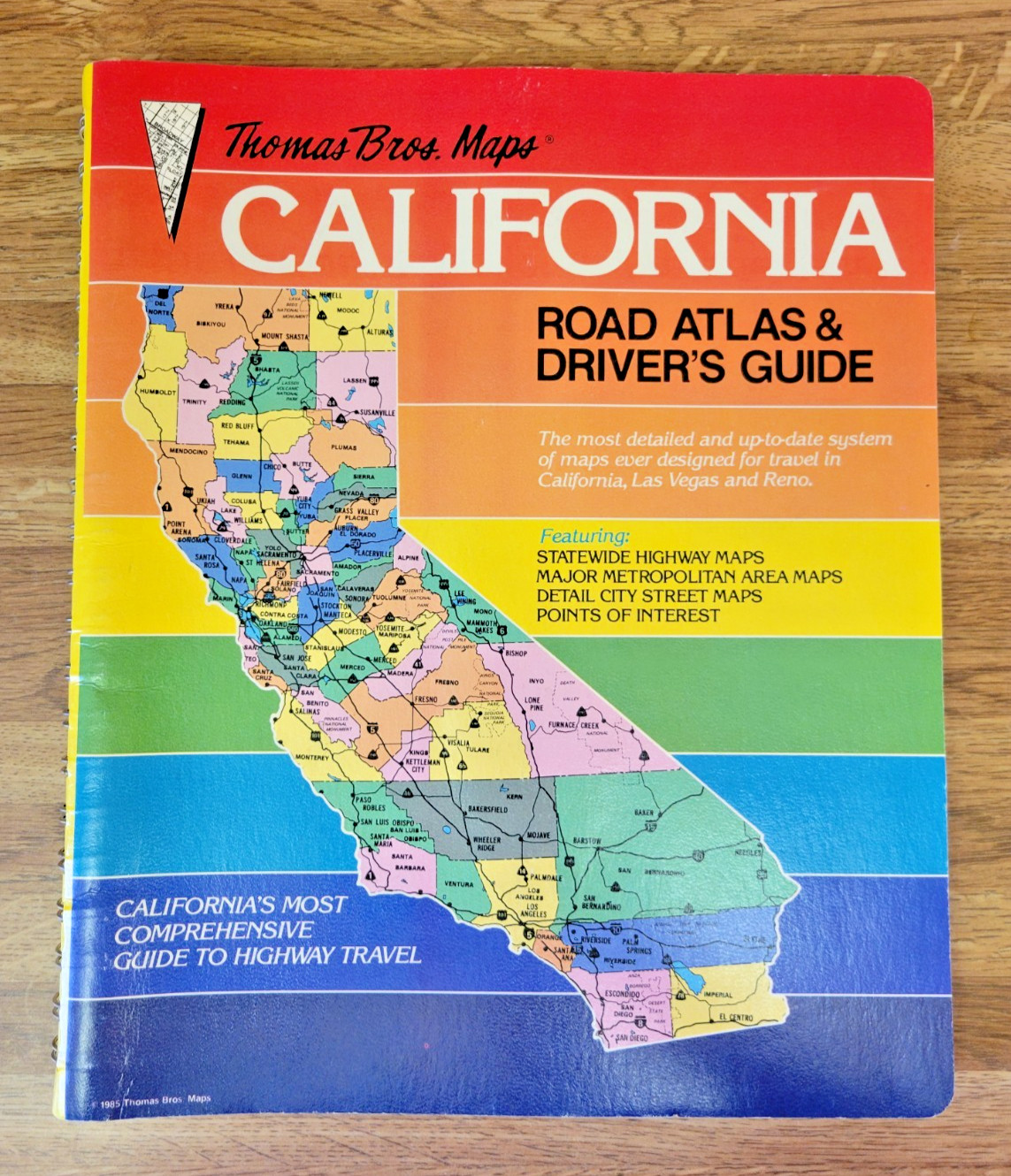 Thomas Raod Map 1985 Thomas Bros. Maps California Road Atlas & Driver\'s Guide with ...