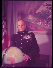 General Lemuel C Shepherd Posing By Globe 1951 OLD PHOTO picture
