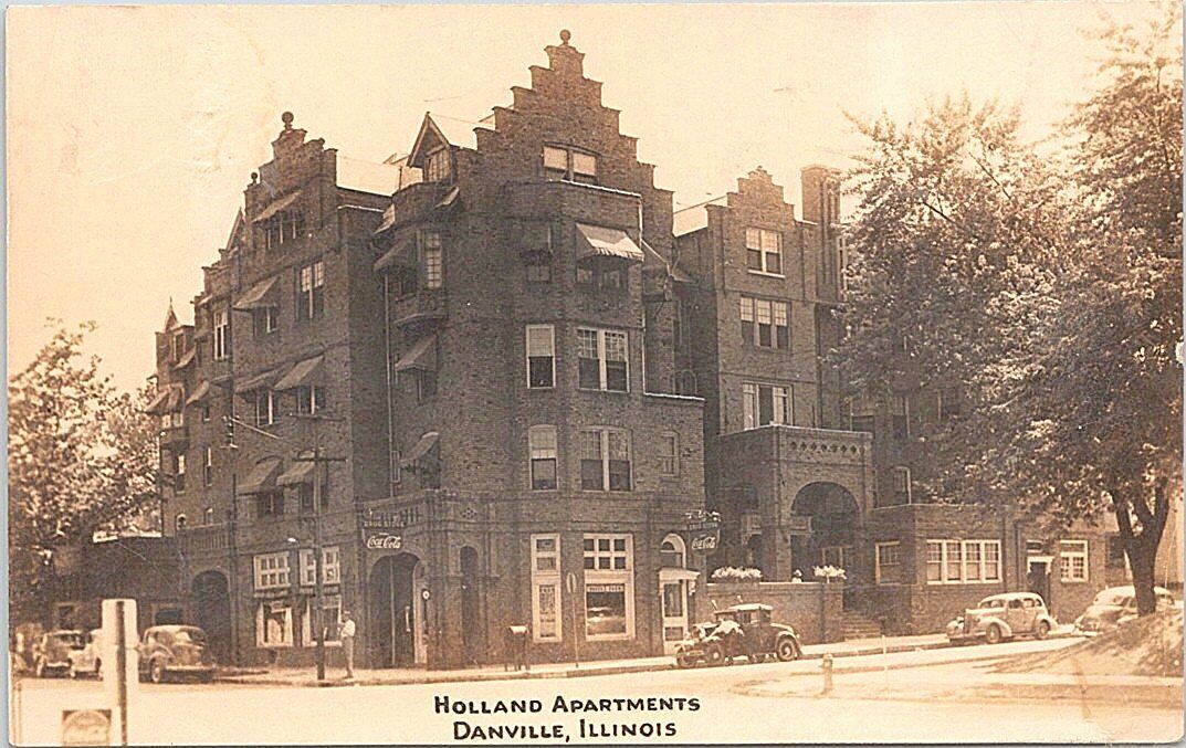 Danville Illinois RPPC Holland Apartments 1943