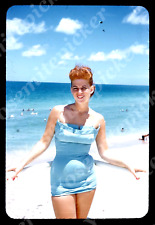 Sl85 Original Slide 1959 Jamaica Arawak Hotel pretty model woman 114a picture