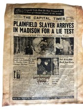 Ed Gein Plainfield Slayer Arrives The Capital Times Newspaper Headline  picture