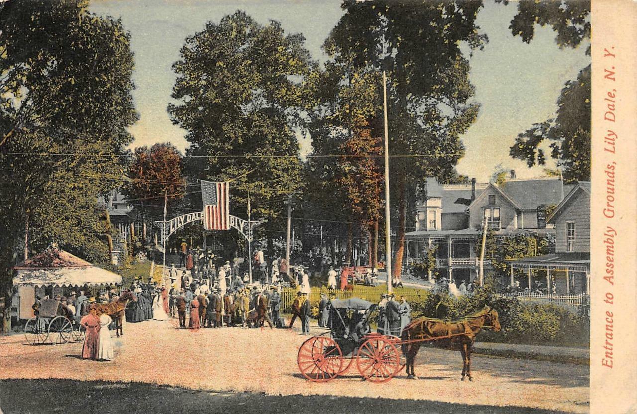 Assembly Grounds LILY DALE New York Pomfret Chautauqua Co. 1910 Vintage Postcard