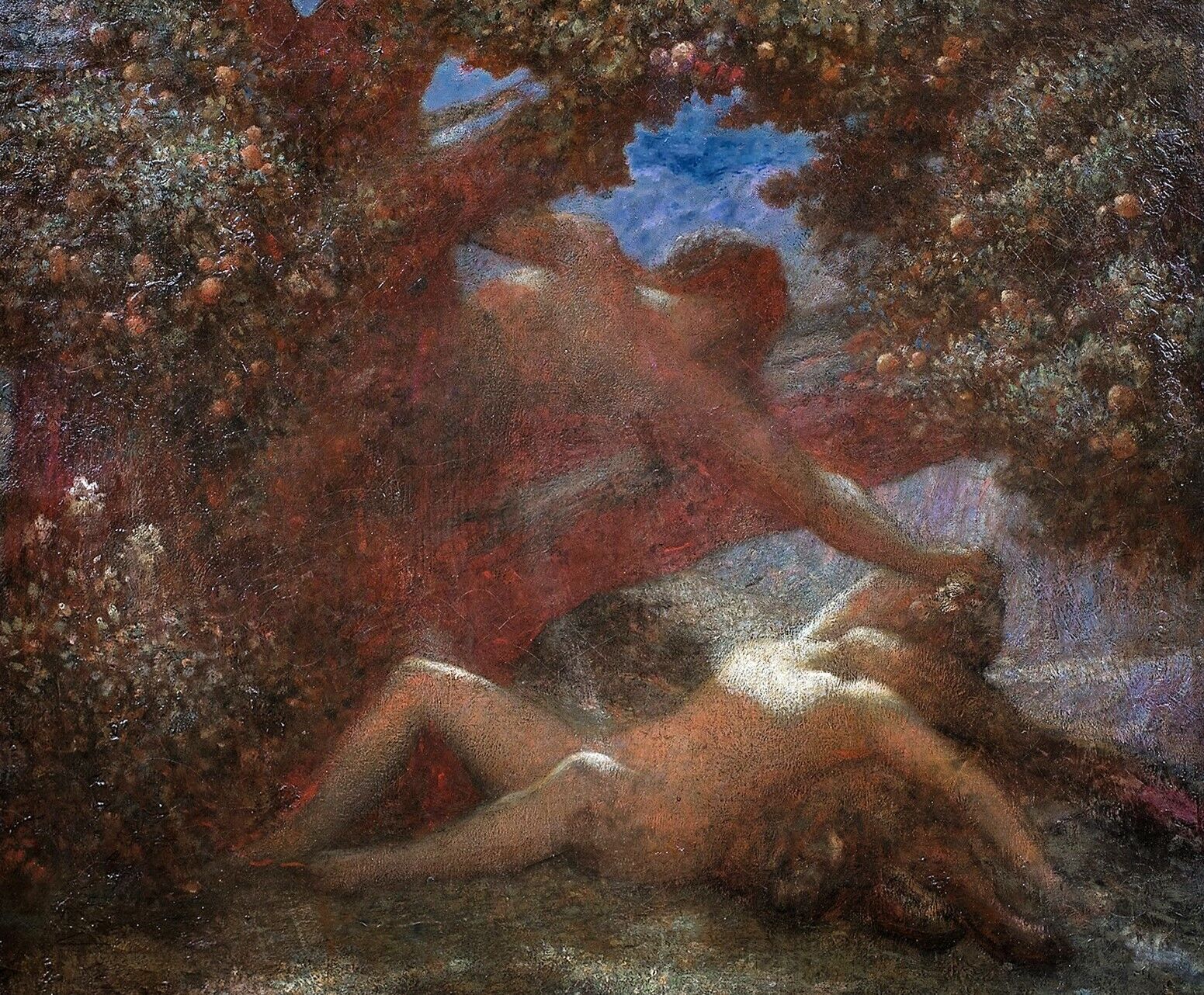 Large 19th Century French Daphne & Apollo by Henri FANTIN-LATOUR (1836-1904) 