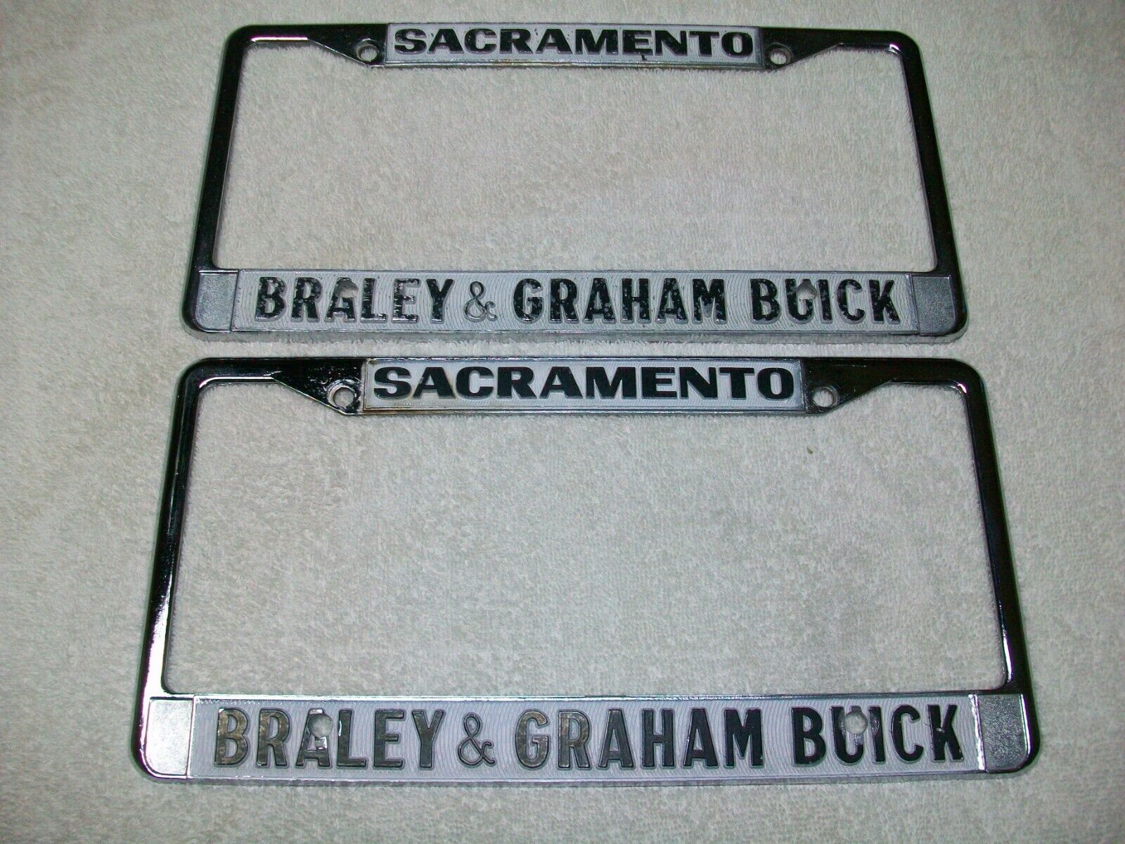 Braley and Graham Buick Sacramento Dealership Metal License Plate Frame 