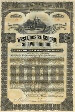 West Chester, Kennett and Wilmington Electric Railway Co. - 1905 dated $1000 Rai picture