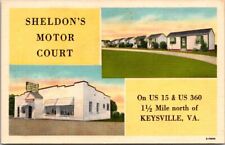 Postcard Sheldon's Motor Court, Cabins, Keysville Virginia picture