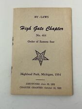 Order of the Eastern Star Highgate Chapter No 464, By Laws, Highland Park Mich. picture