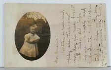 RPPC Williston VT Toddler Bertice 1906 to Pope in Greensboro Bend Postcard K13 picture