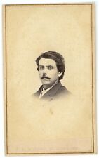 Antique CDV Circa 1860'S Handsome Man with Mustache Wm. H Scribner Granville, OH picture