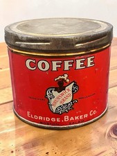 Vintage Brunswick Brand Coffee Tin Can Eldridge Baker Co Boston MA 1/2 LB picture