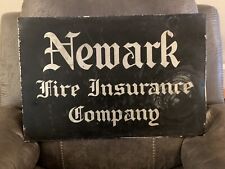 vintage original metal sign Newark Fire Insurance Company picture