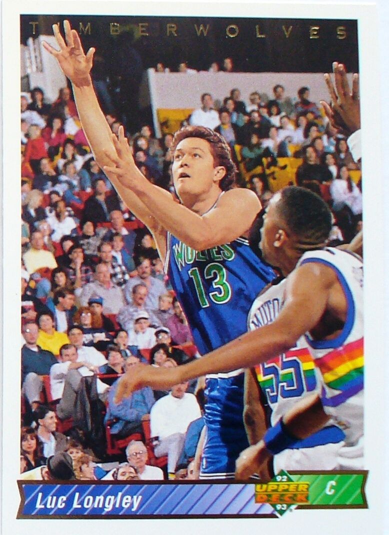 1993 NBA BASKETBALL CARD PLAYER CARDS LUC LONGLEY (208)