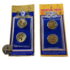 NEW SEALED +1 Lot of 5 IRA GREEN INC  MILITARY PINS OLD BRASS & 24k GOLD PLATED picture