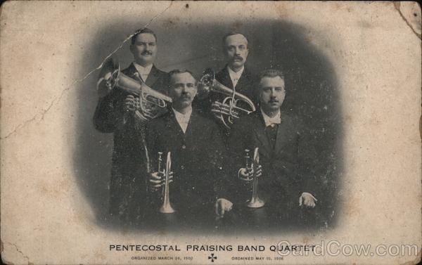 Stamford,CT Four Men Musicians Instruments Pentecostal Praising Band Quartet Org