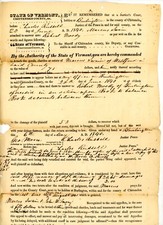 1840 Handwritten Court Documents Robert Moody Marcus Swain Chittenden VT Antique picture