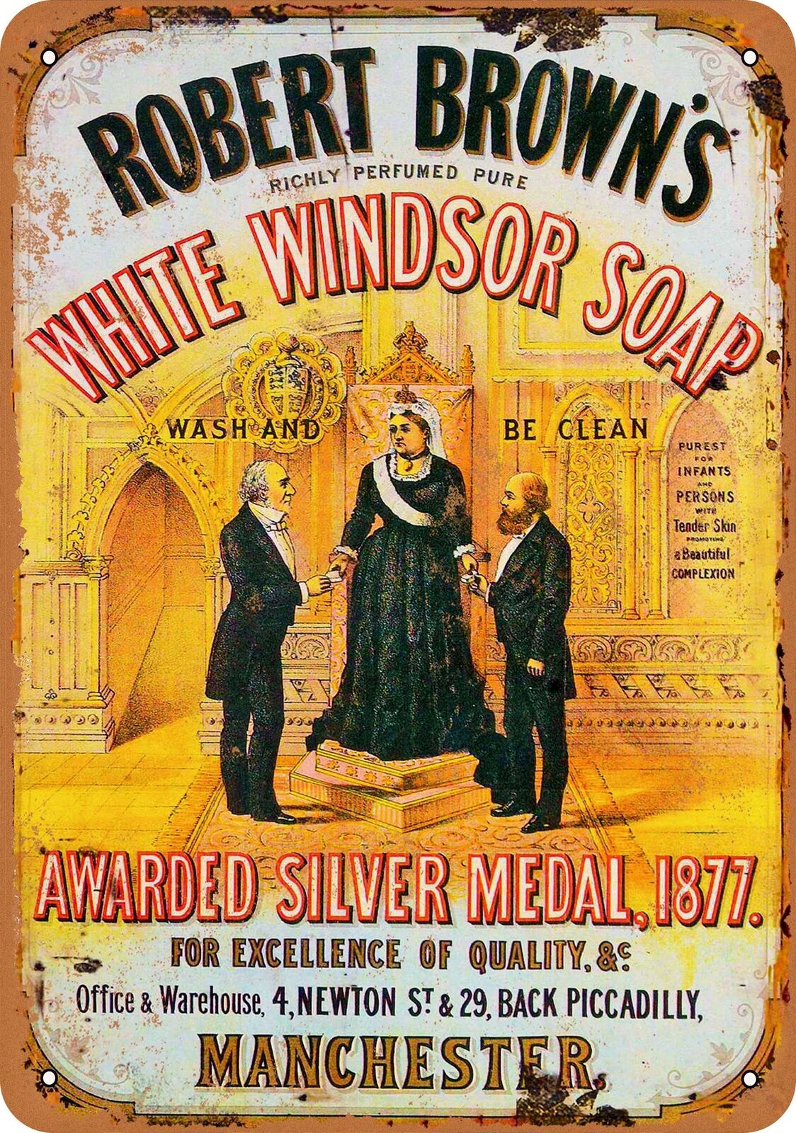 Metal Sign - White Windsor Soap - Vintage Look Reproduction
