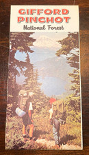 1972 Gifford Pinchot National Forest Washington Fold-Out Map US Forest Service picture