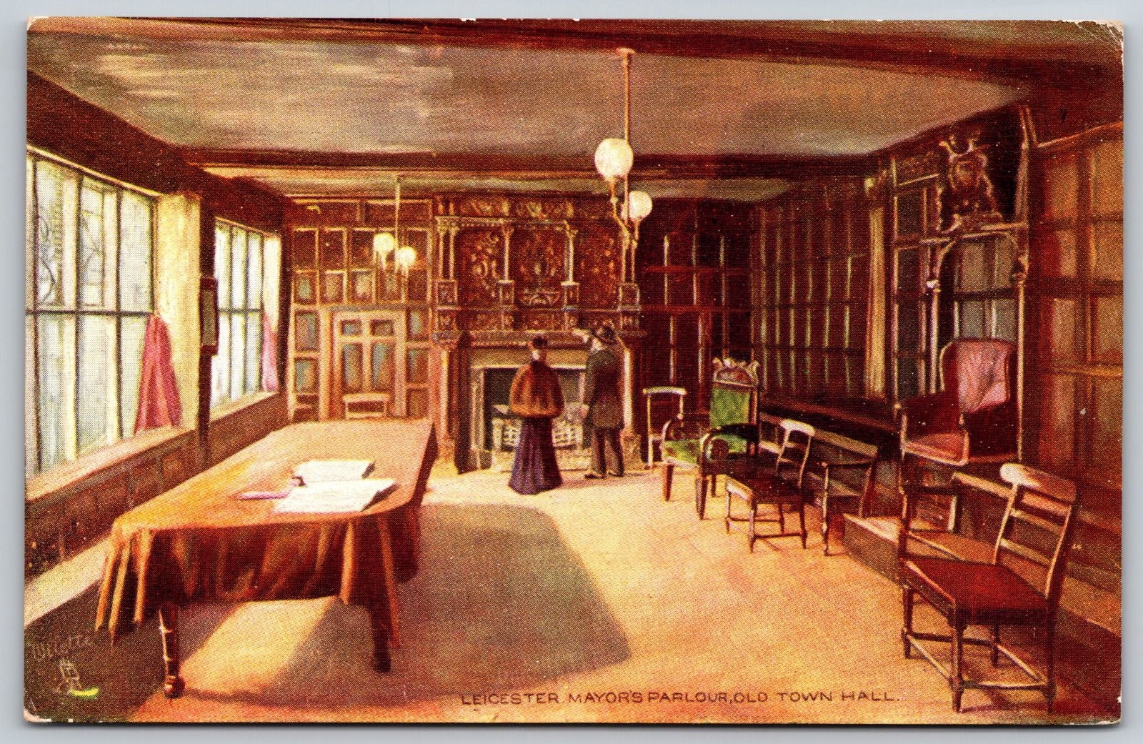 Leicester England Mayor's Parlour Old Town Hall Raphael Tuck Postcard PC468 Leicester England Mayor's Parlour Old Town Hall Raphael Tuck Postcard PC468