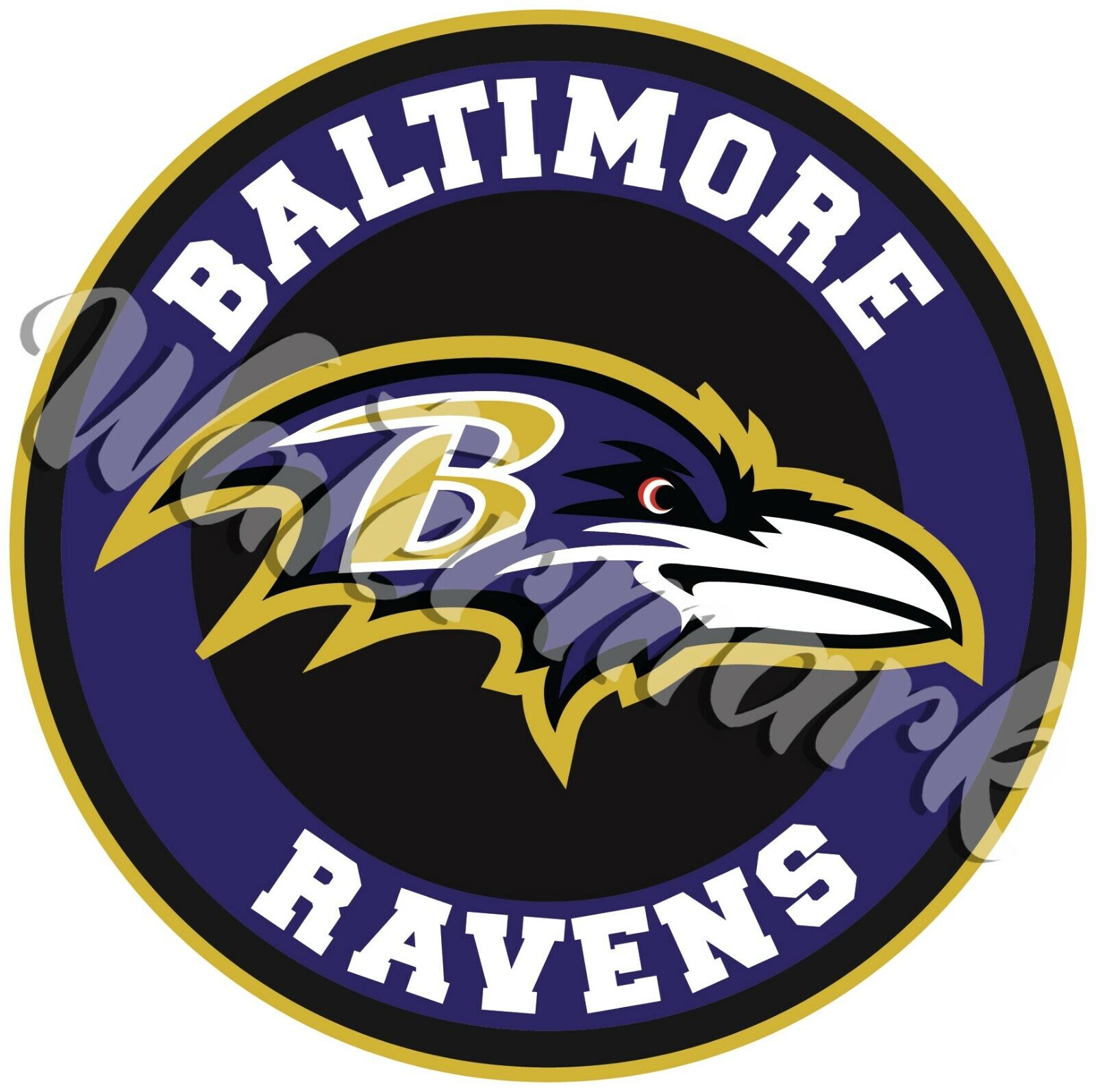 Baltimore Ravens Circle Logo Sticker / Vinyl Decal 10 sizes